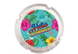 Aschenbecher rund  aus Glas  Design: Hello Summer