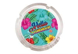 Aschenbecher rund  aus Glas  Design: Hello Summer