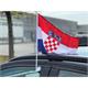 Autofahne - Kroatien  30x45cm / 1 Paar  Material: Polyester
