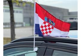Autofahne - Kroatien  30x45cm / 1 Paar  Material: Polyester