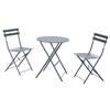 Bistro Set aus Metall  1 Gartentisch und 2 Stühle  Farbe: anthrazit matt