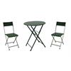 Bistro-Set aus Metall  1 Gartentisch und 2 Stühle  Farbe grün