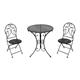 Bistro Set aus Metall  Gartentisch und 2 Stühle  Farbe: Anthrazit  pulverbeschichtet