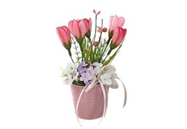 Blumen Arrangement  Tulpe im Topf  Grösse 8x8x21cm