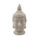 Buddha Kopf aus Porzellan  Farbe: Weiss  L:9.2cm B:9.1cm H:17.7cm