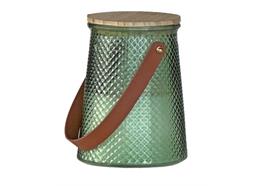 Citronella im Glas mit  Holzdeckel  Farbe: grün  12.8 x H16.5cm