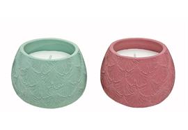 Citronella Kerze im  Keramik Topf  2fach assortiert