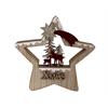 Deko Aufsteller Stern  mit Rentier und Wald  aus Holz