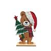 Deko Bär XMAS  Filz stehend  braun mit roter Mütze