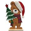 Deko Bär XMAS  Filz stehend  braun mit roter Mütze