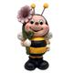 Deko Biene  mit Blume im Arm  8 x13 x 20cm