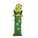 Deko Blume aus Filz  auf Holzsockel  Farbe: Grün  D:11.5cm H:40.5cm