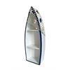 Deko Boot als Regal  aus Holz  weiss / blau