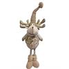 Deko Elch stehend  braun weiss mit Schal  und Mütze