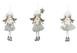 Deko Engel 3-assortiert  Hänger in Weiss  Grösse: 3x10x21cm