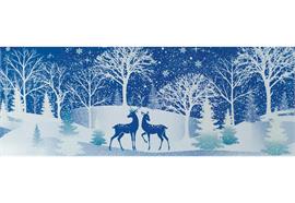 Deko Fensterfolie  selbstklebend  Winterlandschaft  Breite 59.5cm  Höhe 21cm