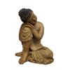 Deko Figur Buddha sitzend  braun gewischt