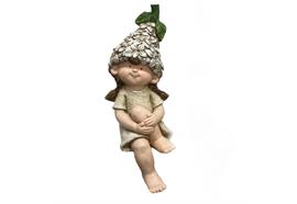 Deko Figur Mädchen  sitzend Kantenhocker  Grösse 21 x 26 x 47cm