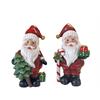 Deko Figur Santa  2er Assortierung  mit Baum oder Zuckerstange