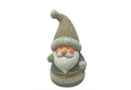 Deko Figur Santa grün  aus Polyresin