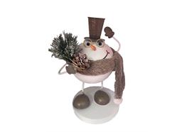 Deko Figur Schneemann  aus Metall  L15cm x B17.5cm x H29cm