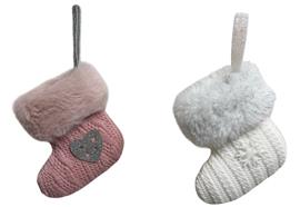 Deko Hänger Stiefelchen  rosa weiss 2 assortiert