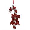 Deko Hänger Zuckerstange  rot weiss mit roter Schlaufe  Höhe 17cm