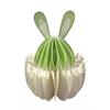 Deko Hase Papier grün  D 9cm H14cm