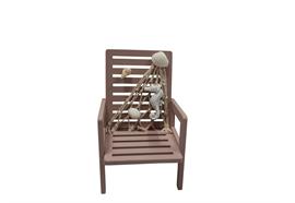 Deko Holz Beach Chair H:13cm  Farbe: Braun  L:8.5cm B:9cm H:13cm