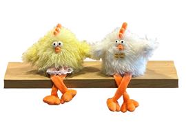 Deko Huhn sitzend  2-assortiert  Kantenhocker