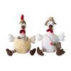 Deko Huhn sitzend  2er Assortierung  gelb weiss  Junge Mädchen