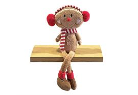 Deko Lebkuchen Kantenhocker  mit Ohrenschützern  H48cm