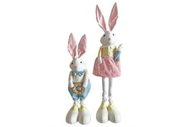 Deko Osterhase  mit ausziehbare Beinen  2-assortiert 150cm