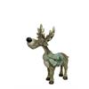 Deko Rentier mit Schal  aus Polyresin  in Grau