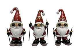 Deko Santa rot auf  Ski 3-assortiert