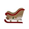 Deko Schlitten Holz Merry X-Mas  Farbe: Braun/Weiss/Rot  Design: Winterlandschaft