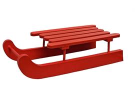 Deko Schlitten rot  aus Holz