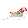 Deko Schlitten XMAS  Metall weiss rot