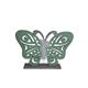Deko Schmetterling aus Holz  auf Holzsockel  Farbe: Grün