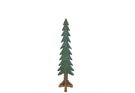 Deko Tannenbaum aus Holz  grün mit braunem Fuss