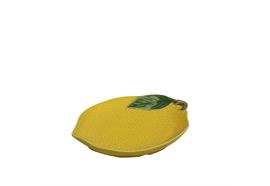 Deko Teller "Lemon" aus Pozellan  Farbe: Gelb  L:19.8cm B: 16cm H: 2.5cm