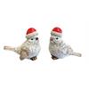 Deko Vogel 2-assortiert  mit roter XMAS Mütze