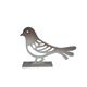Deko Vogel aus Holz  auf Holzsockel  Farbe: Weiss  L:31cm cm H:22cm