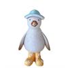Deko Vogel  mit blauem Hut  aus Polyresin