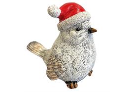 Deko Vogel  mit roter XMAS Mütze