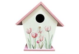 Deko Vogelhaus  mit Blumenmuster