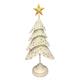 Deko Weihnachtsbaum  aus Metall  altweiss gold H58.5cm