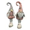 Deko Wichtel Santa 2assortiert  sitzend Kantenhocker  Rosa Grau  L7cm x B15cm x H66cm