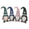 Deko Wichtel Santa 4er Assortierung  4 verschiedene Strickmützen  11x14x39cm hoch