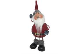 Deko Wichtel Santa  auf Metallfeder  stehend H33cm